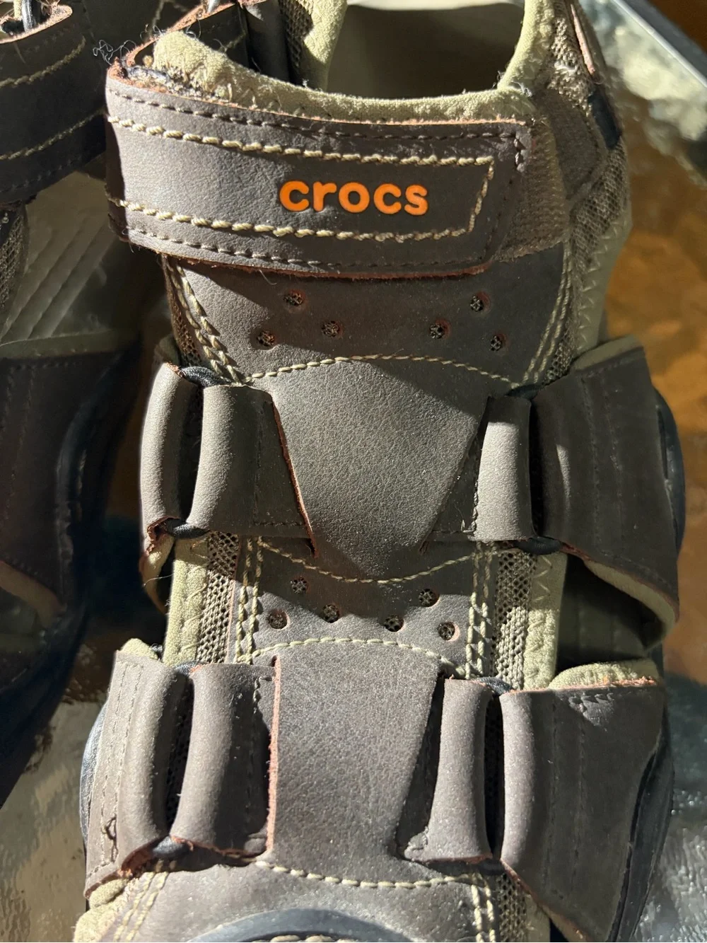 CROCS Slip-On Shoes in Light Tan